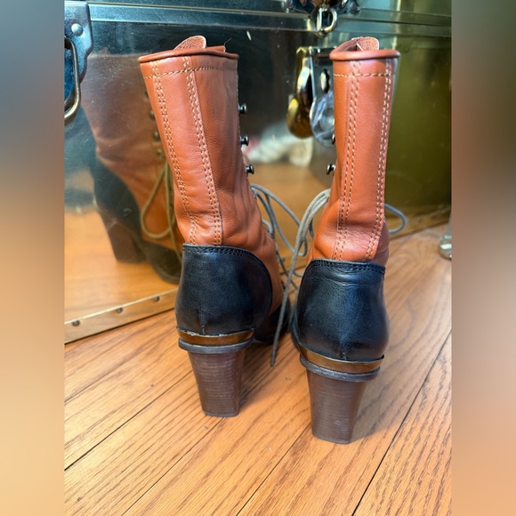 Jeffery Campbell Ibiza Elegant Two-Tone Lace-Up Women's Boots 6.5 - Picture 6 of 9